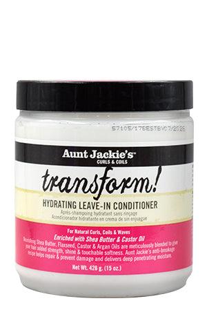AUNT JACKIE'S Transform! Hydrating Leave-in Conditioner (15oz), Sareya Beauty Supply Store in Calgary Alberta Canada